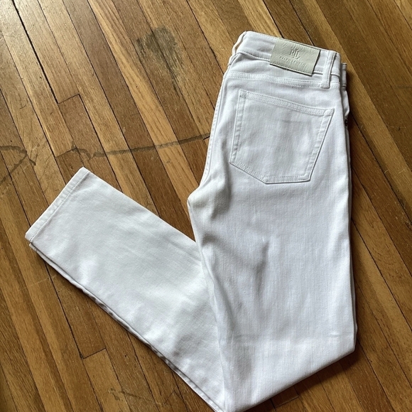 Ralph Lauren Denim - Lauren Ralph Lauren Ladies Size 0 (26-29) Solid White Denim Jeans,Cotton,MINT